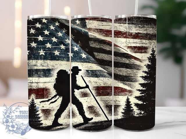 Patriotic American Flag 20oz Tumbler, American Flag Design, 20oz Tumbler Wrap, 4th of July Gift, USA Drinkware, Independence Day Tumbler, Custom Drinkware Sublimation ToriDesigns 