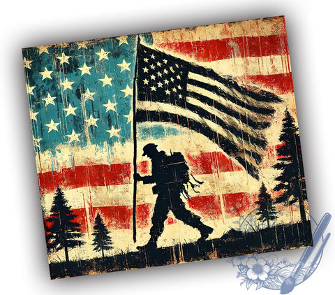 Patriotic American Flag 20oz Tumbler, American Flag Design, 20oz Tumbler Wrap, 4th of July Gift, USA Drinkware, Independence Day Tumbler, Custom Drinkware Sublimation ToriDesigns 