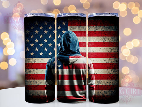 Patriotic American Flag 20oz Tumbler Wrap, Patriotic Gift, Sublimation Tumbler, Fourth of July, USA Flag Design, Custom Tumbler Wrap Sublimation SvggirlplusArt 