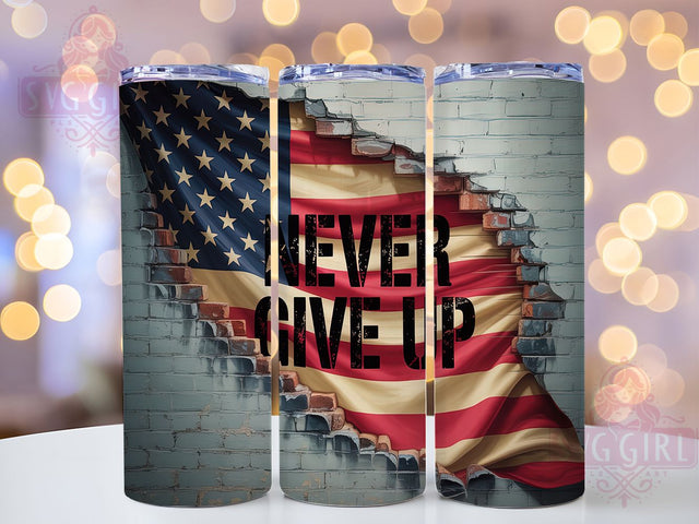 Patriotic American Flag Inspiration Tumbler, Patriotic Design, Inspirational Gift, American Flag Art, Positive Message Wrap, Patriot Gift Design, Encouragement Tumbler Sublimation SvggirlplusArt 