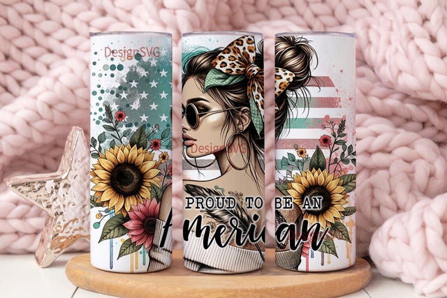Patriotic American Flag Proud to be an American 20oz SkinnyTumbler Template, Sublimation,PNG Digital Download Sublimation DesignSVG 