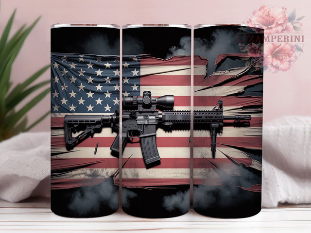 Patriotic American Flag Rifle Tumbler Wrap, Sublimation Design, American Flag Wrap, Patriotic Tumbler Design, Rifle Tumbler Wrap, 20Oz Tumbler, Digital Download Sublimation Li Zamperini 