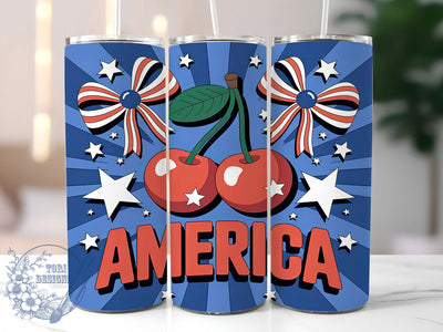 Patriotic American Flag Tumbler, Stars And Stripes Wrap, USA Pride Sublimation Design, Red White Blue Cup, 20Oz Skinny Tumbler Wrap, Independence Day Mug, American Flag Design Sublimation ToriDesigns 