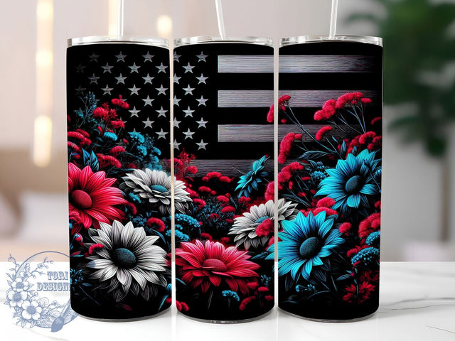 Patriotic American Flag Tumbler Wrap, American Flag Sublimation, USA Pride Cup, Fourth of July Tumbler, Red White Blue Wrap, Freedom Coffee Cup, Military Support Gift Sublimation ToriDesigns 