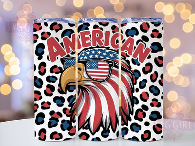 Patriotic Bald Eagle 20oz Tumbler, USA Flag Wrap, Sublimation Gift, Patriotic Mug, 20oz Tumbler Design, Bald Eagle Graphic, American Pride Theme Sublimation SvggirlplusArt 