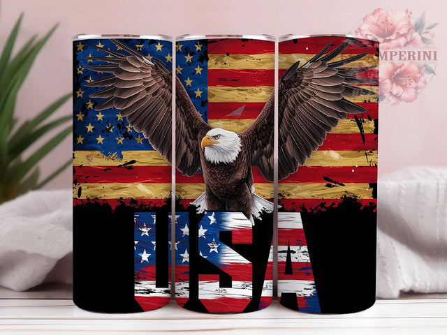 Patriotic Bald Eagle American Flag Tumbler, USA Flag Tumbler, Patriotic Tumbler Design, 20oz Tumbler Sublimation, Fourth of July Tumbler, Digital Tumbler Wrap, Bald Eagle Tumbler Sublimation Li Zamperini 