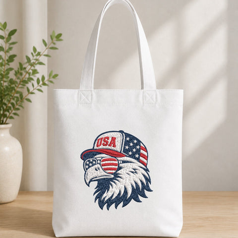 Patriotic Bald Eagle USA Machine Embroidery Design American Flag Eagle PES DST Files Embroidery/Applique DESIGNS PatternFeed8 