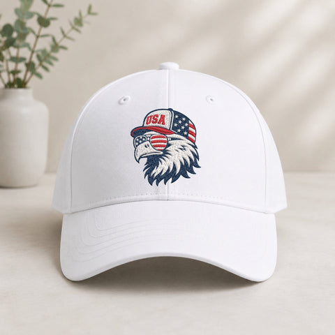 Patriotic Bald Eagle USA Machine Embroidery Design American Flag Eagle PES DST Files Embroidery/Applique DESIGNS PatternFeed8 