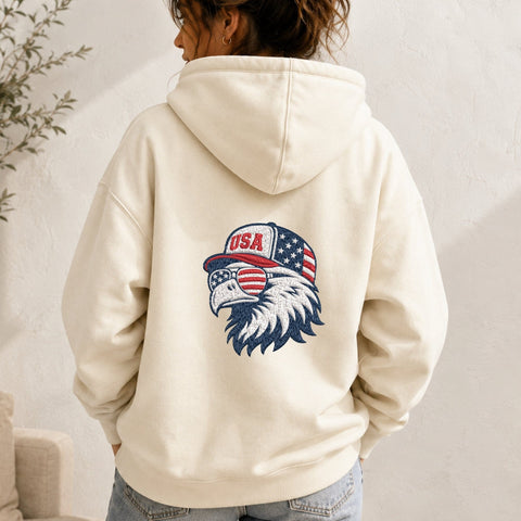Patriotic Bald Eagle USA Machine Embroidery Design American Flag Eagle PES DST Files Embroidery/Applique DESIGNS PatternFeed8 