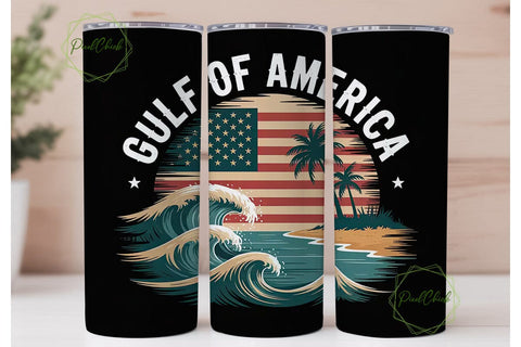Patriotic Beach 20oz Tumbler Wrap Sublimation PixelChick 