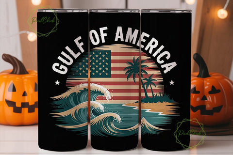 Patriotic Beach 20oz Tumbler Wrap Sublimation PixelChick 