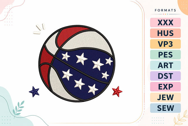 Patriotic Beach Ball 4th of July Embroidery Design Embroidery/Applique DESIGNS sg embroidery 