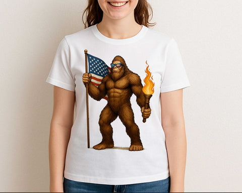 Patriotic Bigfoot SVG 4th of July Sasquatch USA Flag PNG SVG BillahCrafts 