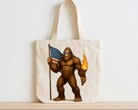 Patriotic Bigfoot SVG 4th of July Sasquatch USA Flag PNG SVG BillahCrafts 