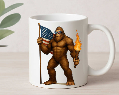 Patriotic Bigfoot SVG 4th of July Sasquatch USA Flag PNG SVG BillahCrafts 
