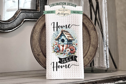 Patriotic Bird Houses Sublimation Dish Towel Designs Sublimation Ewe-N-Me Designs 