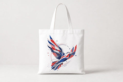 Patriotic Bird PNG – Red White Blue Flying Bird Sublimation Design SVG BillahCrafts 