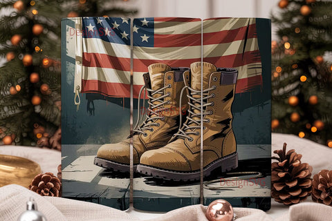 Patriotic Boots 20oz Tumbler Wrap Sublimation DesignSVG 