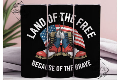 Patriotic Boots 20oz Tumbler Wrap Sublimation sassyprint 