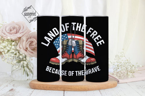 Patriotic Boots 20oz Tumbler Wrap Sublimation sassyprint 
