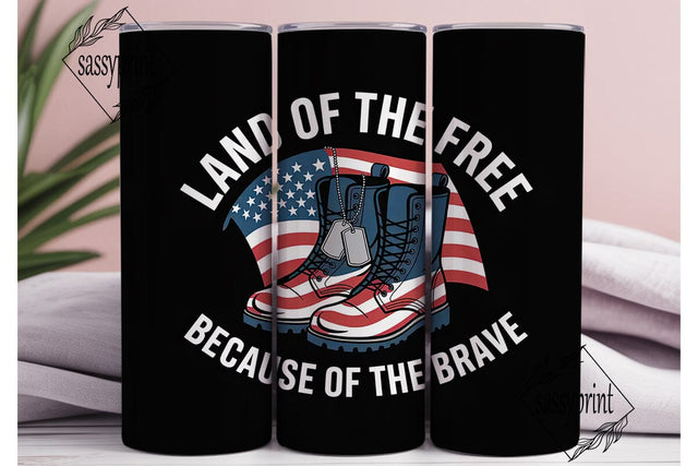 Patriotic Boots 20oz Tumbler Wrap Sublimation sassyprint 