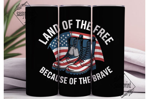 Patriotic Boots 20oz Tumbler Wrap Sublimation sassyprint 