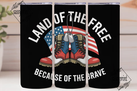 Patriotic Boots 20oz Tumbler Wrap Sublimation sassyprint 