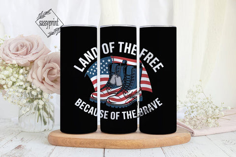 Patriotic Boots 20oz Tumbler Wrap Sublimation sassyprint 