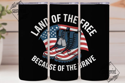 Patriotic Boots 20oz Tumbler Wrap Sublimation sassyprint 