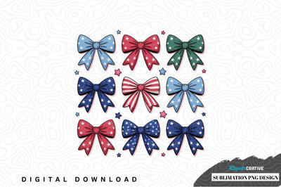 Patriotic bow sublimation png design Sublimation Regulrcrative 