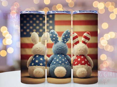 Patriotic Bunny 4th of July Tumbler, Patriotic Rabbit Tumbler, American Flag Bunny Tumbler, 20oz Tumbler Sublimation, 4th of July Tumbler, Digital Tumbler Wrap, USA Animal Tumbler Sublimation SvggirlplusArt 