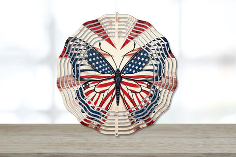 Patriotic Butterflies Wind Spinner Sublimation Bundle Sublimation Regulrcrative 