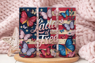 Patriotic Butterfly 20oz Tumbler Wrap Sublimation DesignSVG 