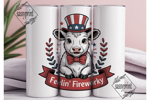 Patriotic Calf 20oz Tumbler Wrap Sublimation sassyprint 