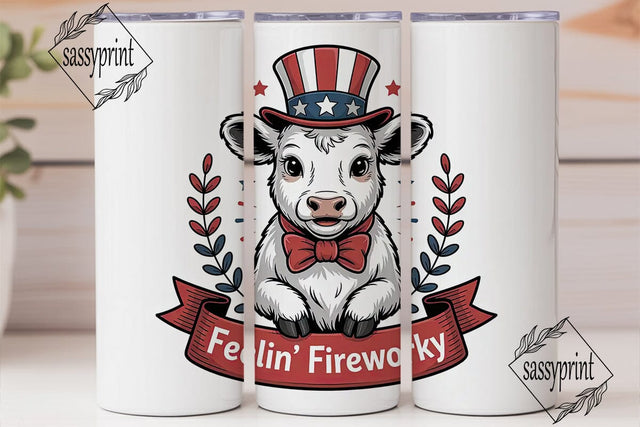 Patriotic Calf 20oz Tumbler Wrap Sublimation sassyprint 
