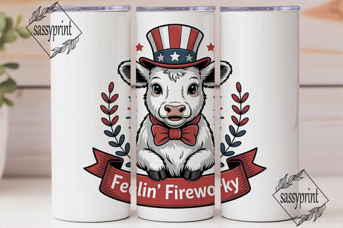 Patriotic Calf 20oz Tumbler Wrap Sublimation sassyprint 