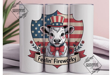 Patriotic Calf 20oz Tumbler Wrap Sublimation sassyprint 