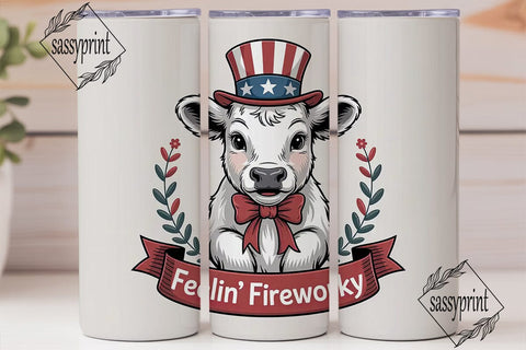 Patriotic Calf 20oz Tumbler Wrap Sublimation sassyprint 