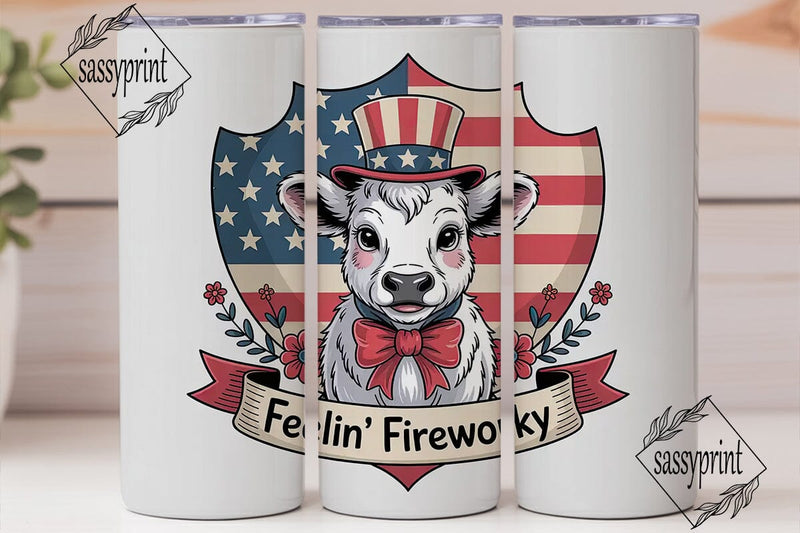 Patriotic Calf 20oz Tumbler Wrap Sublimation sassyprint 