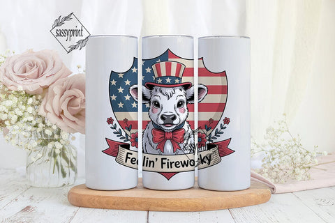 Patriotic Calf 20oz Tumbler Wrap Sublimation sassyprint 