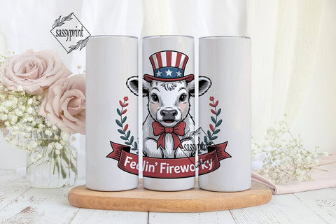 Patriotic Calf 20oz Tumbler Wrap Sublimation sassyprint 