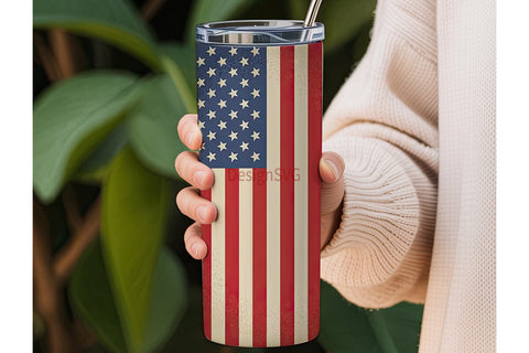 Patriotic Camo 20oz Tumbler Wrap Sublimation DesignSVG 