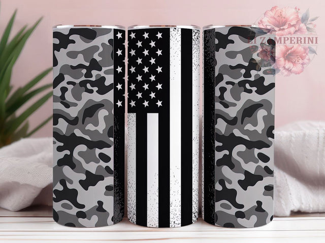 Patriotic Camo Flag Tumbler Wrap, American Flag Design, Military Style Tumbler, Tactical USA Pattern, Hunting Camo Gift, American Pride Art, Camouflage Flag Design Sublimation Li Zamperini 