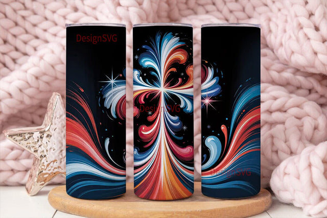 Patriotic Christian Cross 20oz Tumbler Sublimation DesignSVG 