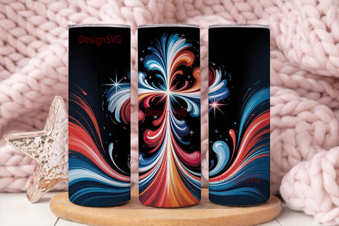 Patriotic Christian Cross 20oz Tumbler Sublimation DesignSVG 