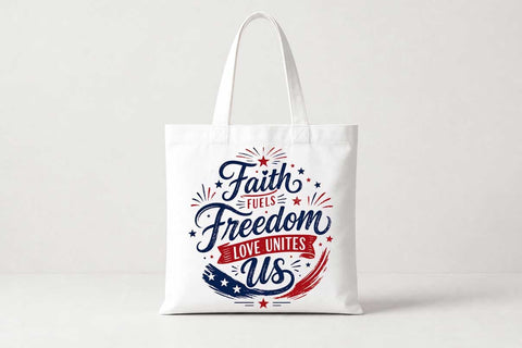 Patriotic Christian PNG Faith Fuels Freedom Sublimation Design SVG BillahCrafts 