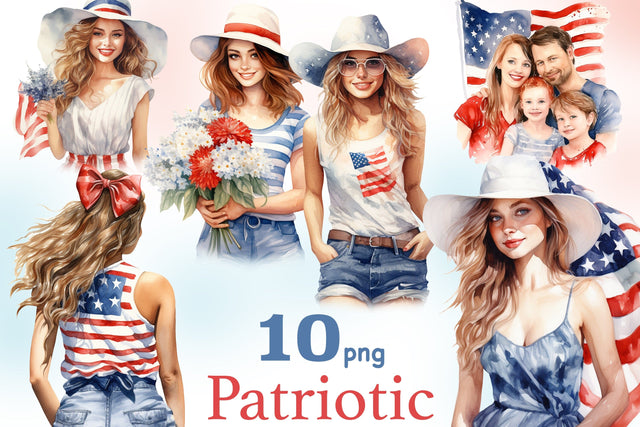 Patriotic Clipart Collection | 4Th Of July Clipart Bundle SVG GlamArtZhanna 