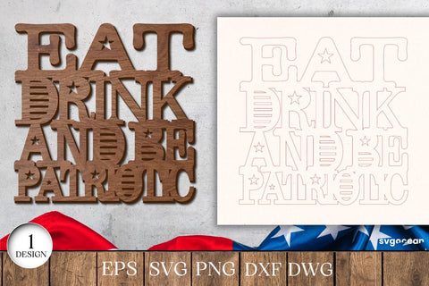 Patriotic Coasters Laser Cut Bundle SVG SvgOcean 