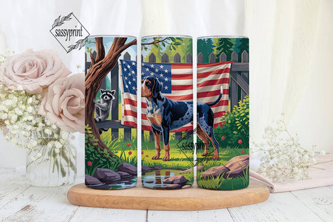 Patriotic Coonhound 20oz Tumbler Design Sublimation sassyprint 