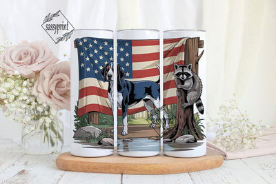 Patriotic Coonhound 20oz Tumbler Design Sublimation sassyprint 